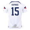 Officiële Voetbalshirt USA RAPINOE 15 Thuis WK 2022 - Heren